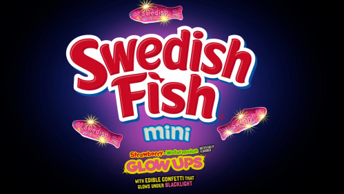 detail Swedish Fish Mini Glow Ups 87 g