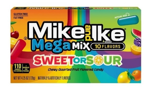 detail Mike and Ike Mega Mix Sweet or Sour 120 g