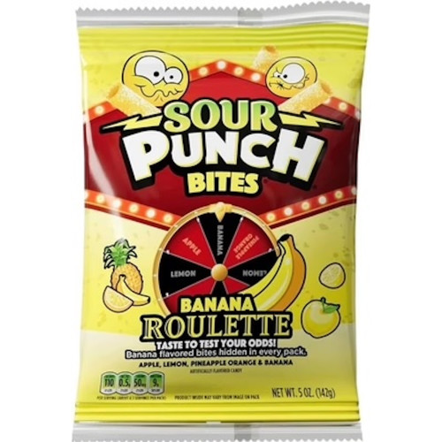 detail Sour Punch Bites Banana 142 g (MHD 19.12.2025)