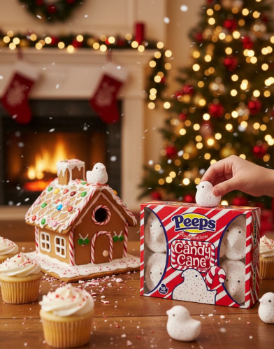 detail Peeps Marshmallow Candy Cane 85 g